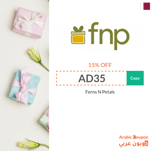 15% Ferns N Petals Qatar promo code on all gifts