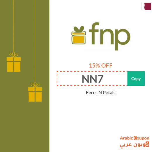 Ferns N Petals coupon code applied on all gifts in Qatar